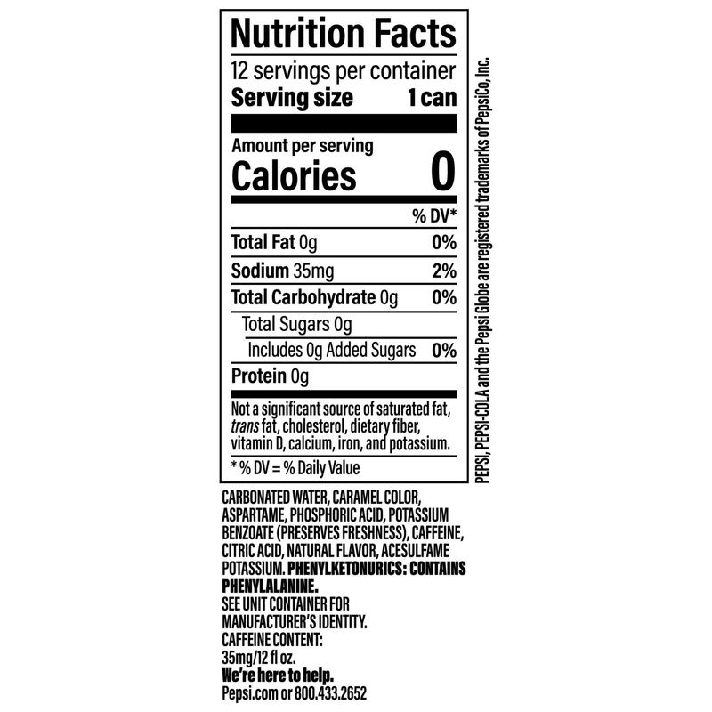 Pepsi Diet Soda Cola 12 Fl Oz, 12 Count