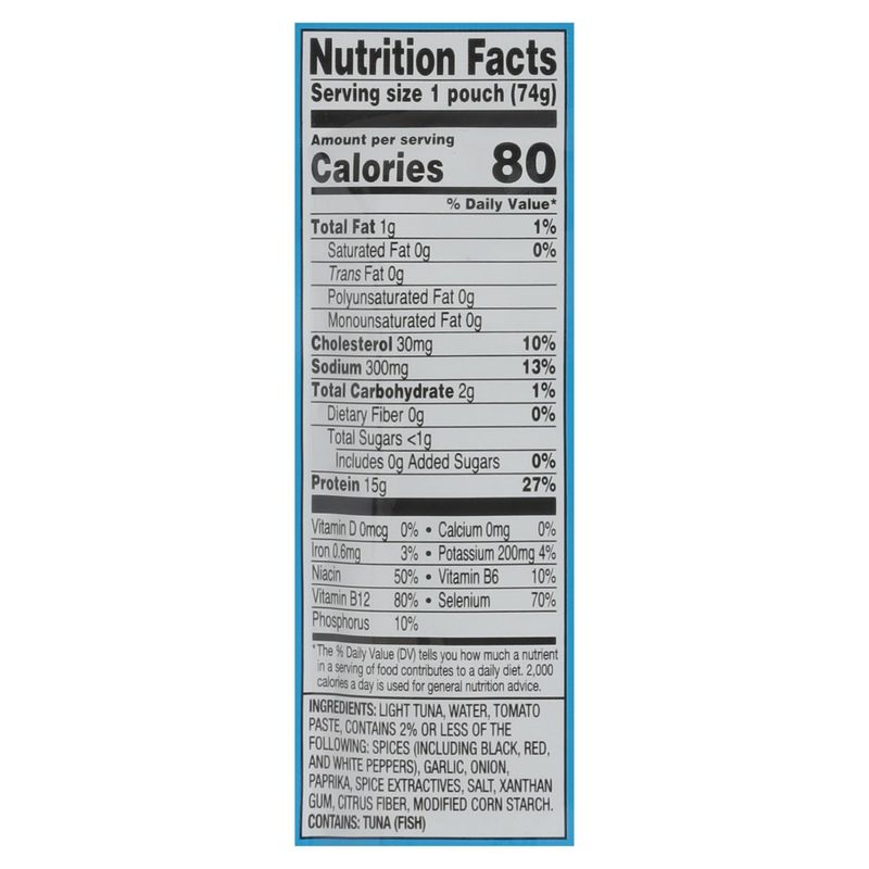 StarKist Tuna Creations Cajun Style Lightly Seasoned Premium Tuna, 2.6 oz