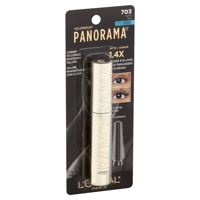 L'Oréal Paris Voluminous Panorama 703 Black Waterproof Mascara, 0.31 fl oz