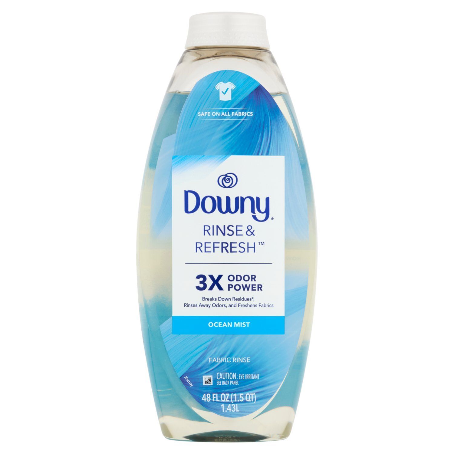 Downy Rinse &amp; Refresh 3X Odor Power Ocean Mist Fabric Rinse, 48 fl oz