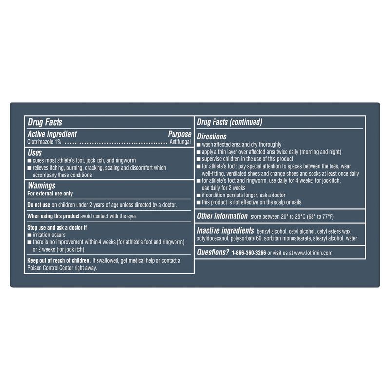Lotrimin AF Clotrimazole Antifungal Cream, 1.1 oz