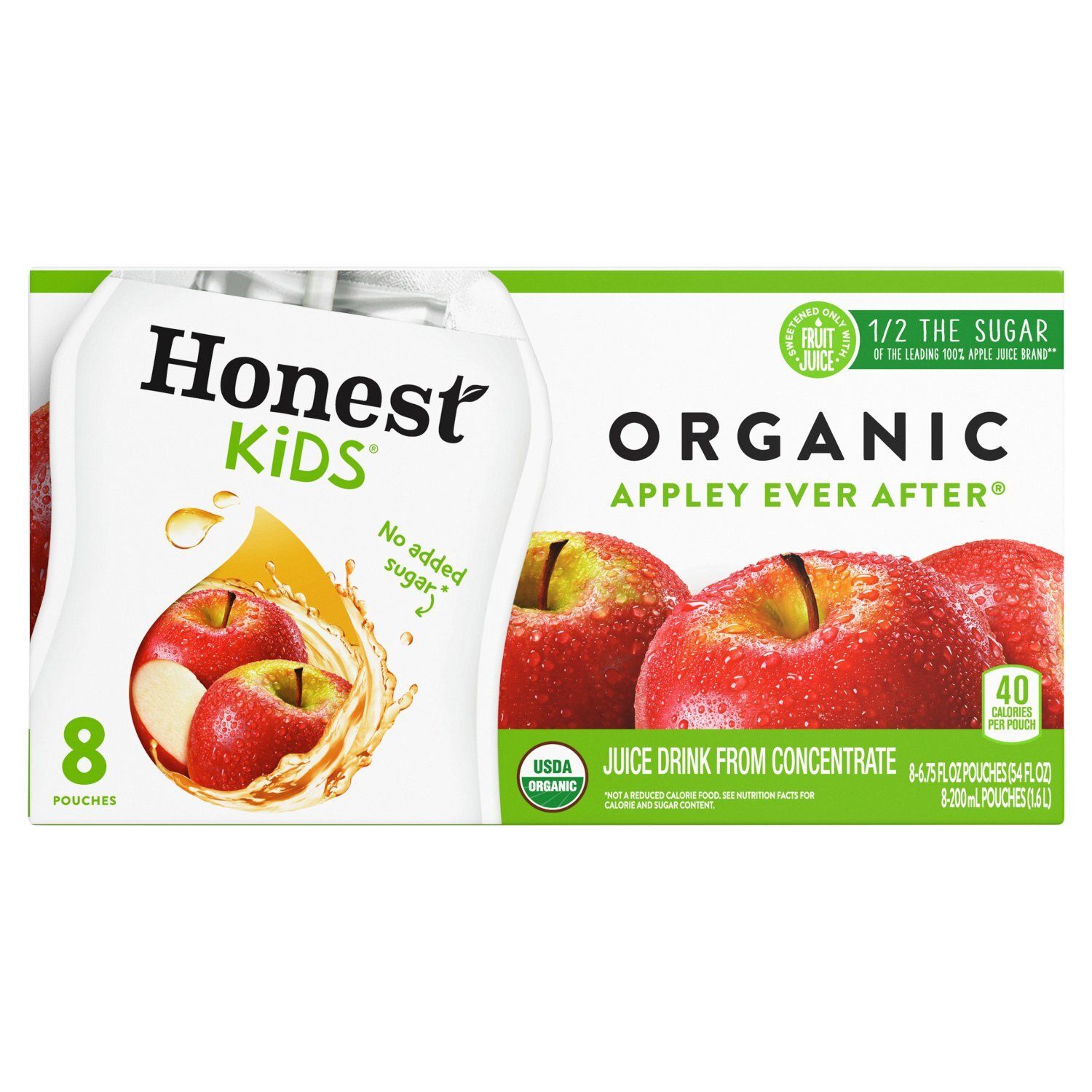 Honest Kids Organic Appley Ever After Juice Drink, 6.75 fl oz, 8 count