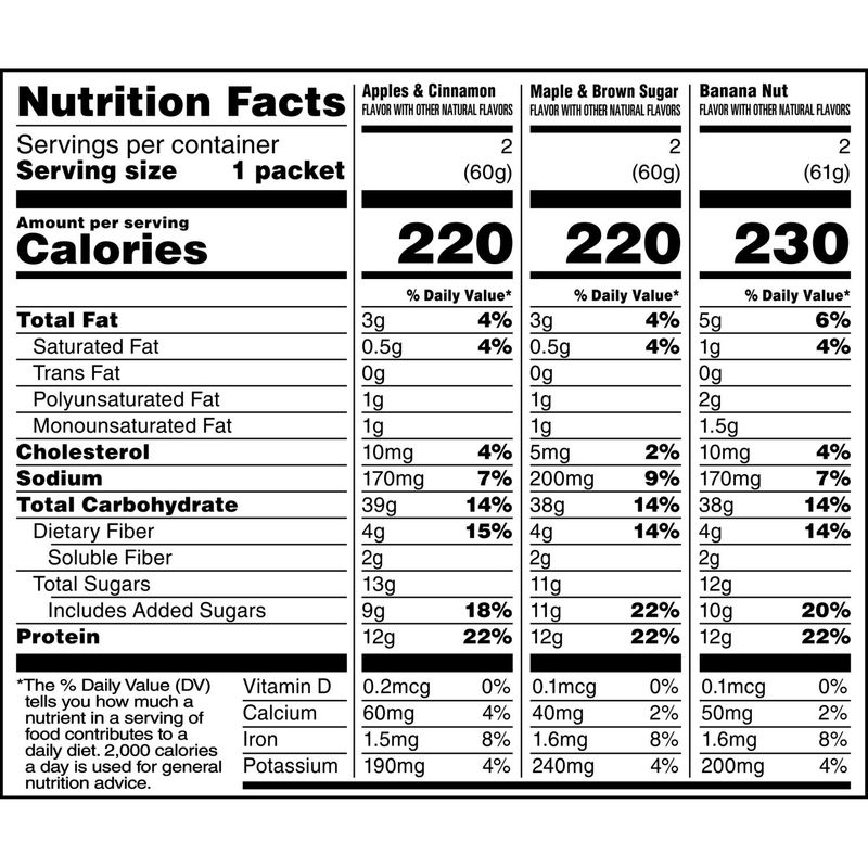 Quaker Protein Instant Oatmeal Variety 12.7 Oz, 6 Count