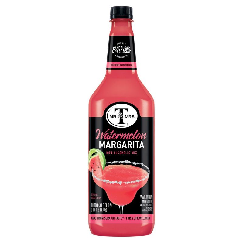 Mr &amp; Mrs T Watermelon Margarita Non-Alcoholic Mix, 33.8 fl oz