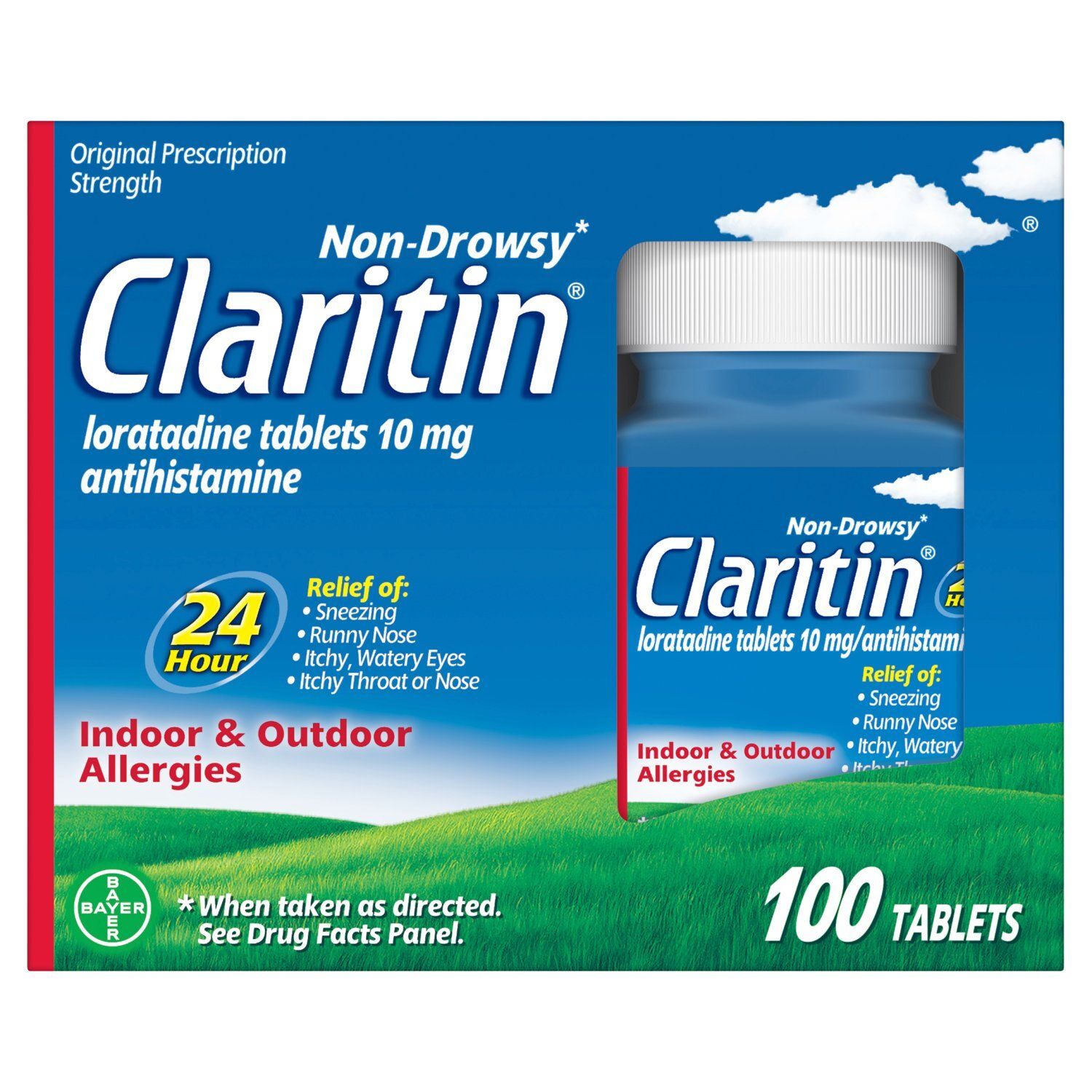 Claritin Indoor &amp; Outdoor Allergies Tablets, 10 mg, 100 count