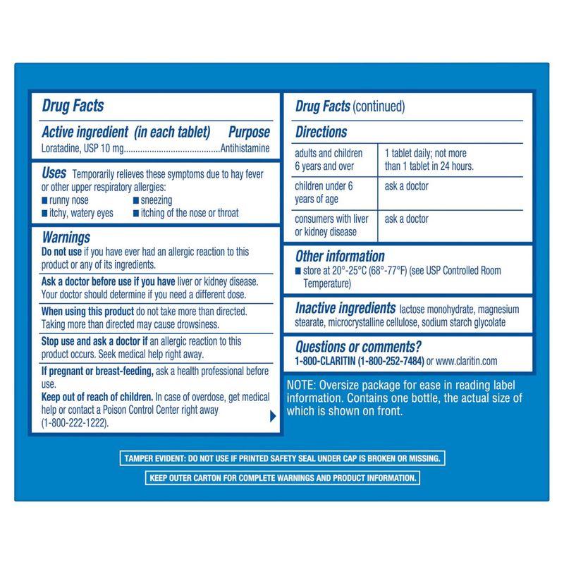Claritin Indoor &amp; Outdoor Allergies Tablets, 10 mg, 100 count
