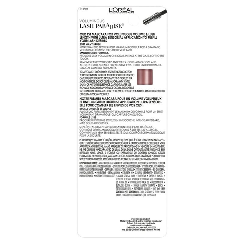 L'Oréal Paris Voluminous Lash Paradise 201 Black Mascara, 0.26 fl oz