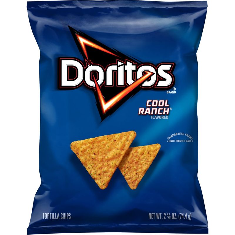 Doritos Tortilla Chips Cool Ranch Flavored 2 5/8 Oz