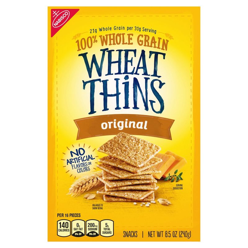 Nabisco Wheat Thins Original 100% Whole Grain Snacks, 8.5 oz