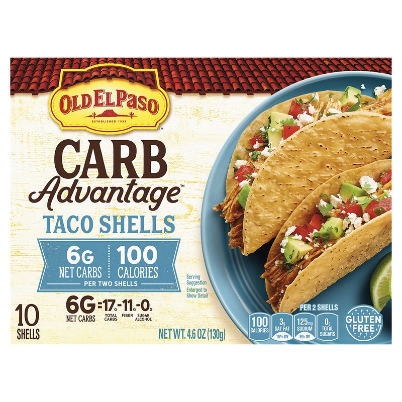 Old El Paso Carb Advantage Taco Shells, 10 count, 4.6 oz