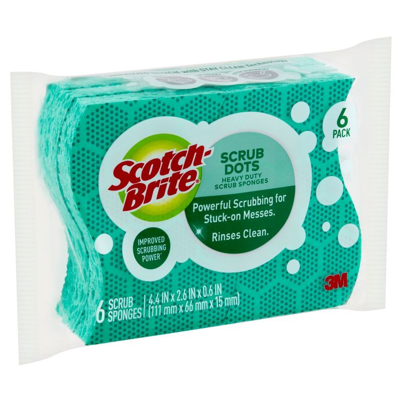 Scotch-Brite® Scrub Dots Heavy Duty Scrub Sponge, 6/Pack