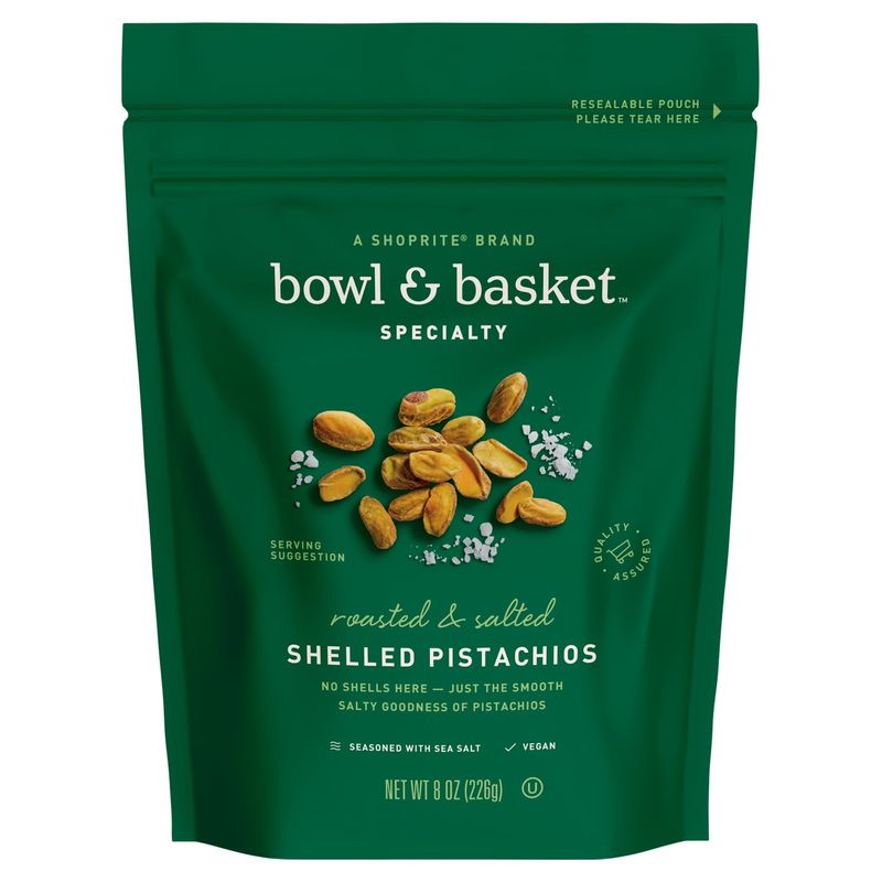 Bowl &amp; Basket Specialty Roasted &amp; Salted Shelled Pistachios, 8 oz