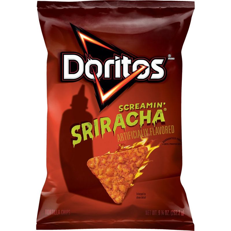 Doritos Tortilla Chips Screamin' Sriracha 9 1/4 Oz