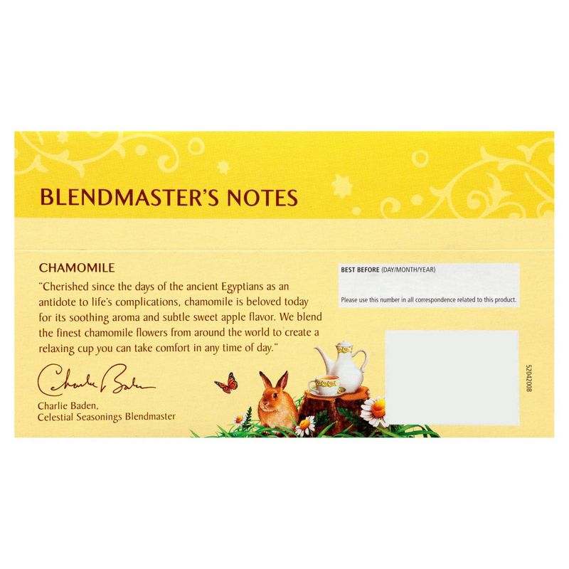 Celestial Seasonings Chamomile Herbal Tea Bags, 20 count, 0.9 oz