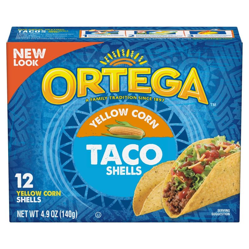Ortega Yellow Corn Taco Shells, 12 count, 4.9 oz