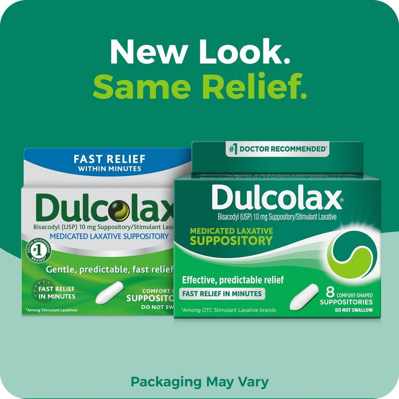 Dulcolax Medicated Laxative Suppositories, 8 count