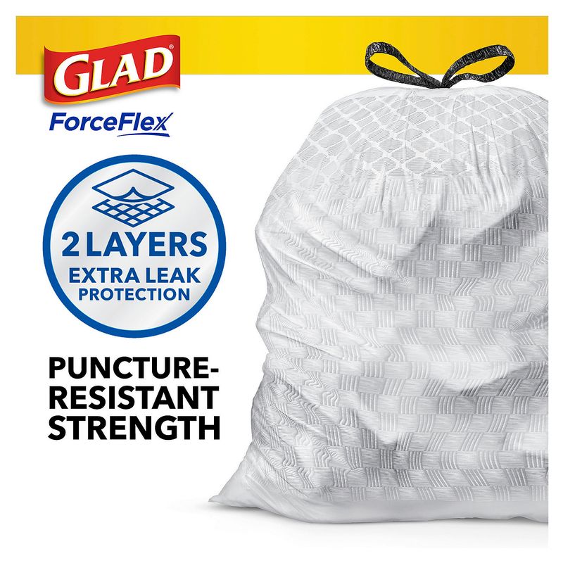 Glad ForceFlex with Gain Original Scent Tall Kitchen Drawstring Bags, 40 count
