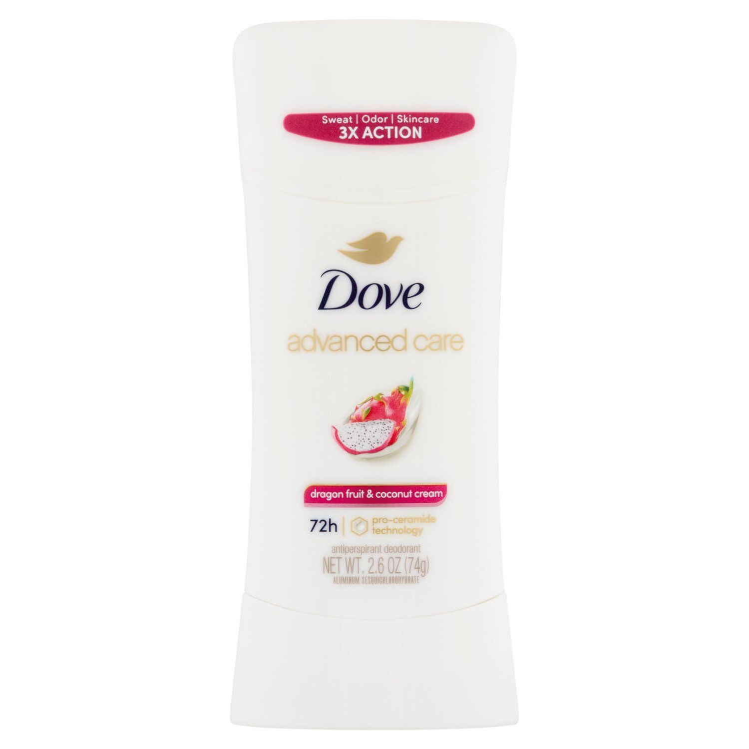 Dove Advanced Care Dragon Fruit &amp; Coconut Cream Antiperspirant Deodorant, 2.6 oz