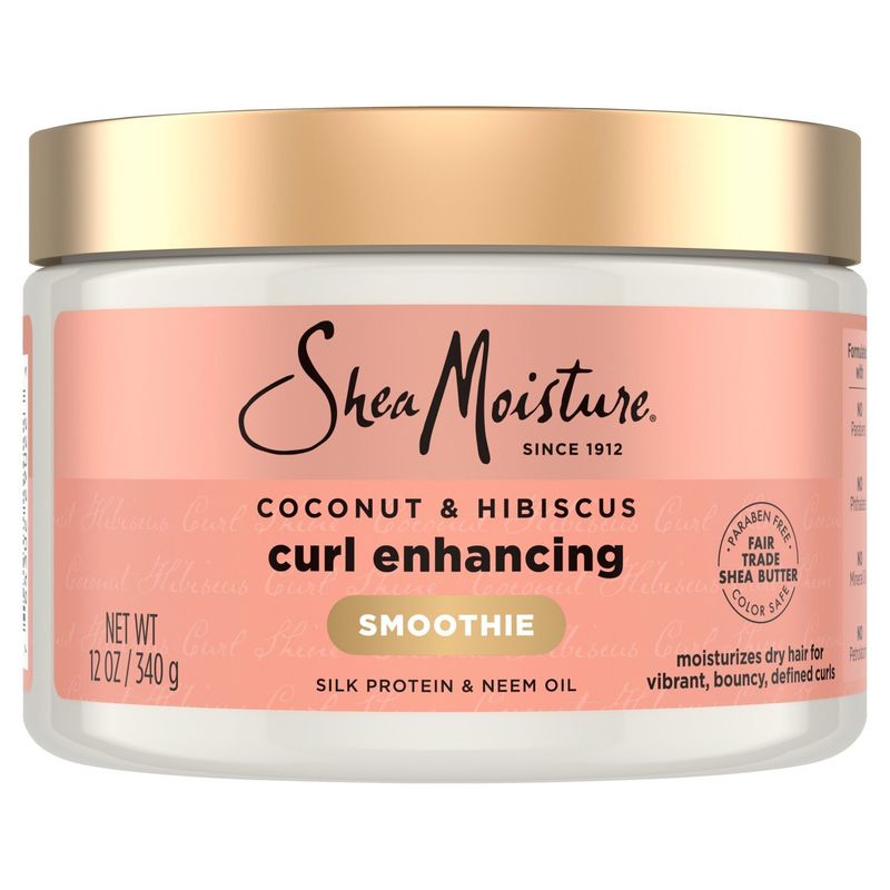 SheaMoisture Coconut &amp; Hibiscus Curl Enhancing Smoothie, 12 oz