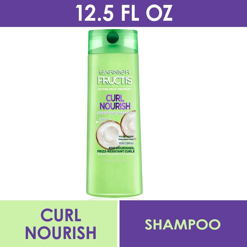 Garnier Fructis Curl Nourish Sulfate-Free Shampoo Infused with Coconut Oil and Glycerin 12.5 fl. oz.