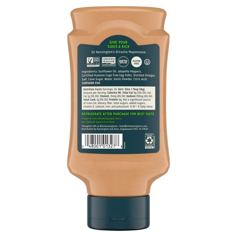 Sir Kensington's Sriracha Mayonnaise, 12 fl oz