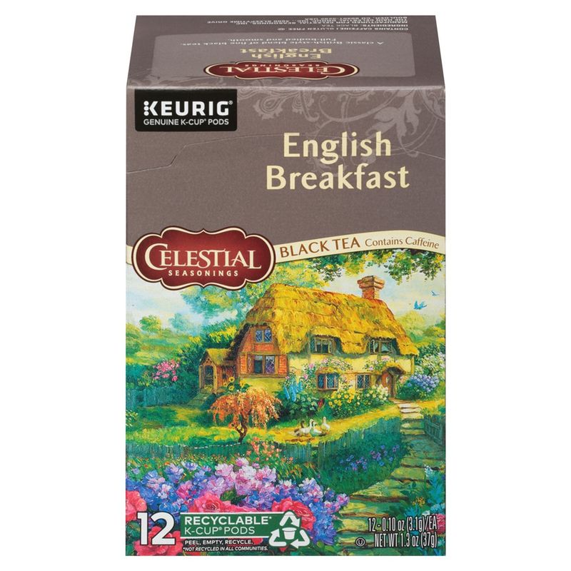 Celestial Seasonings English Breakfast Black Tea K-Cup Pods, 0.10 oz, 12 count