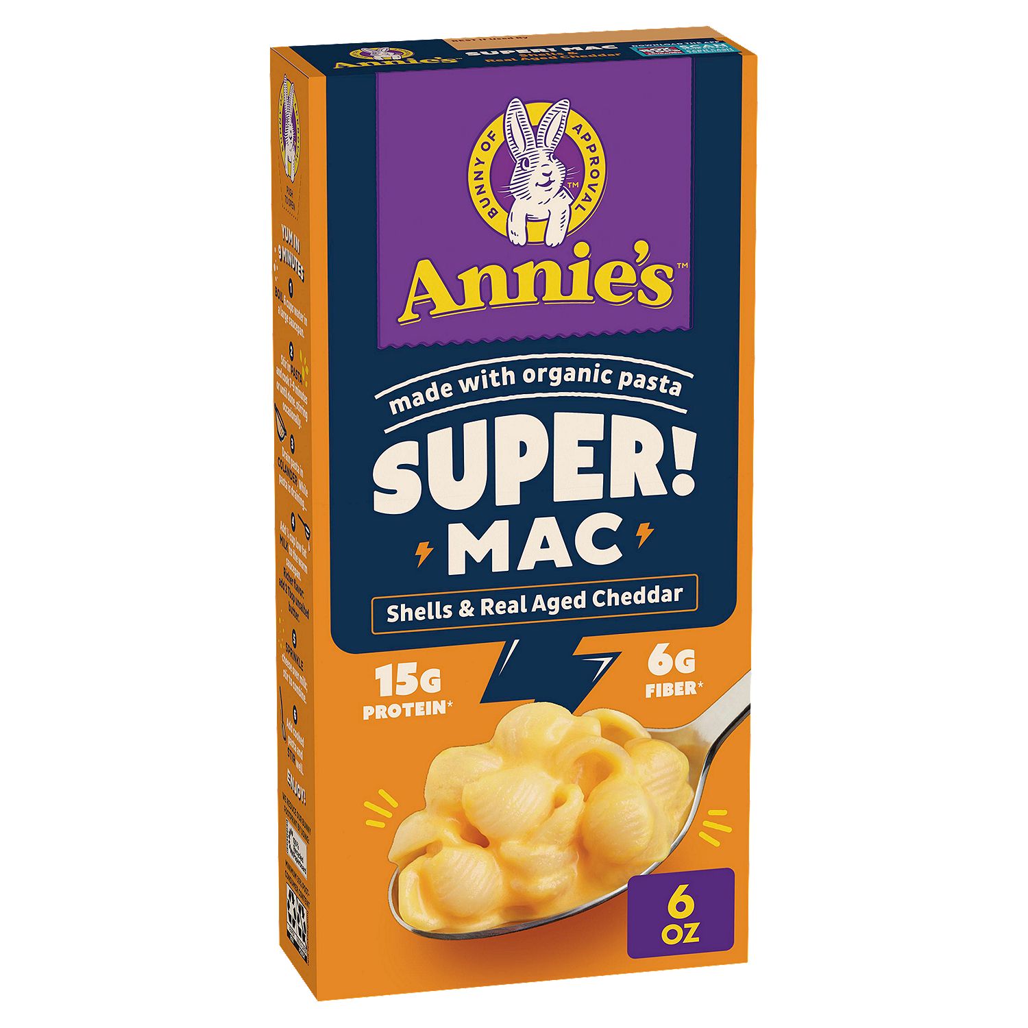 Annie's Super! Mac Wheat and Pea Pasta &amp; Cheese, 6 oz