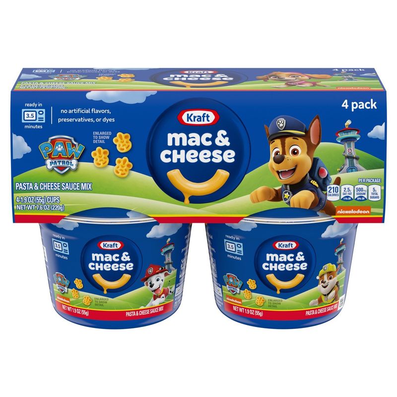 Kraft Paw Patrol Pasta &amp; Cheese Sauce Mix, 1.9 oz, 4 count