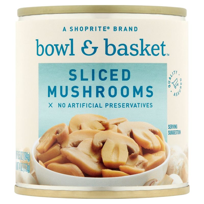 Bowl &amp; Basket Sliced Mushrooms, 6.5 oz