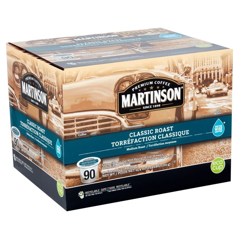 Martinson Classic Medium Roast Ground Coffee Capsules, 0.28 oz, 90 count