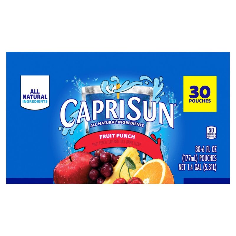 Capri Sun Fruit Punch Juice Drink, 6 fl oz, 30 count