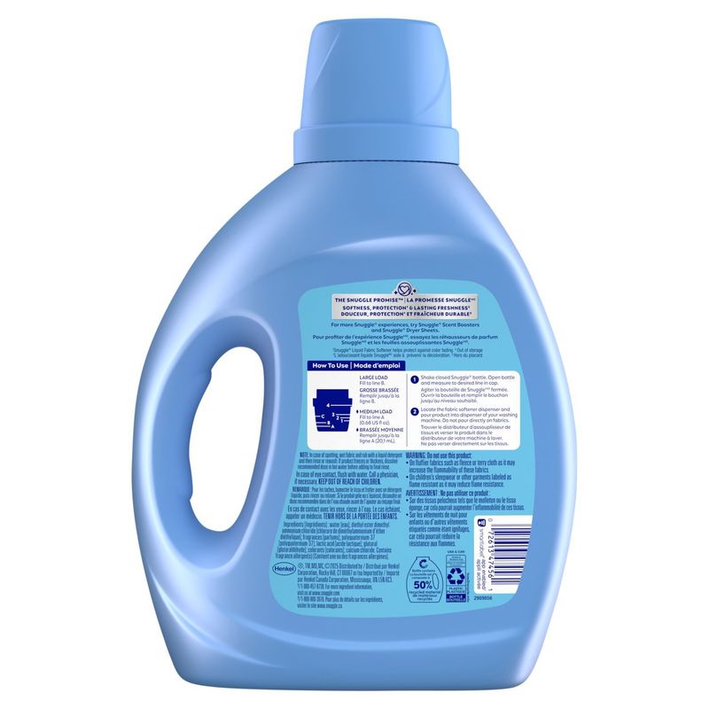 Snuggle Blue Sparkle Cuddle-Up Fresh Fabric Conditioner, 110 loads, 74.8 fl oz