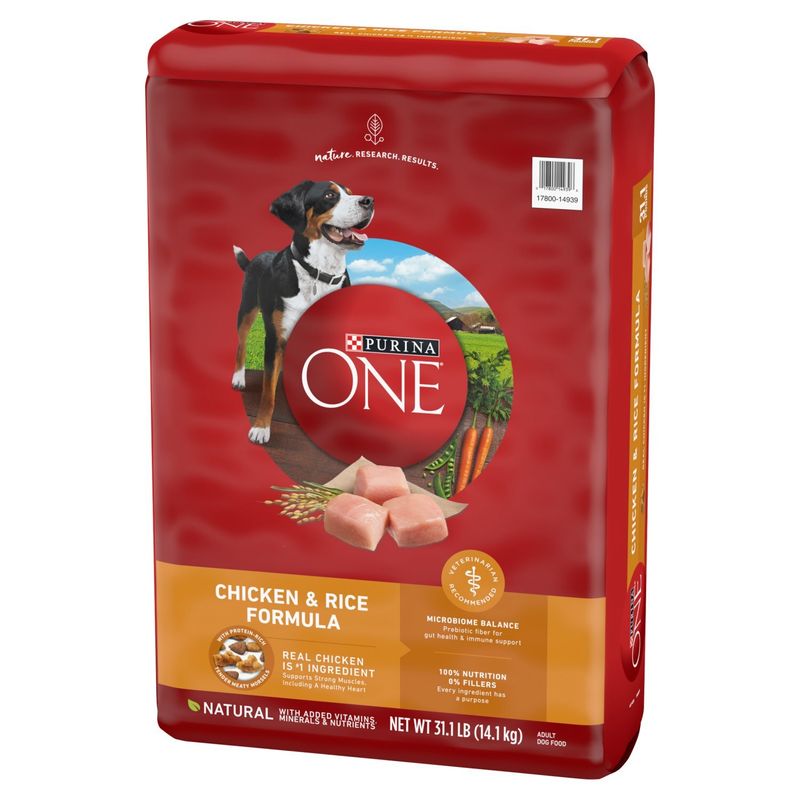 Purina ONE Chicken &amp; Rice Formula Adult Dog Food, 31.1 lb