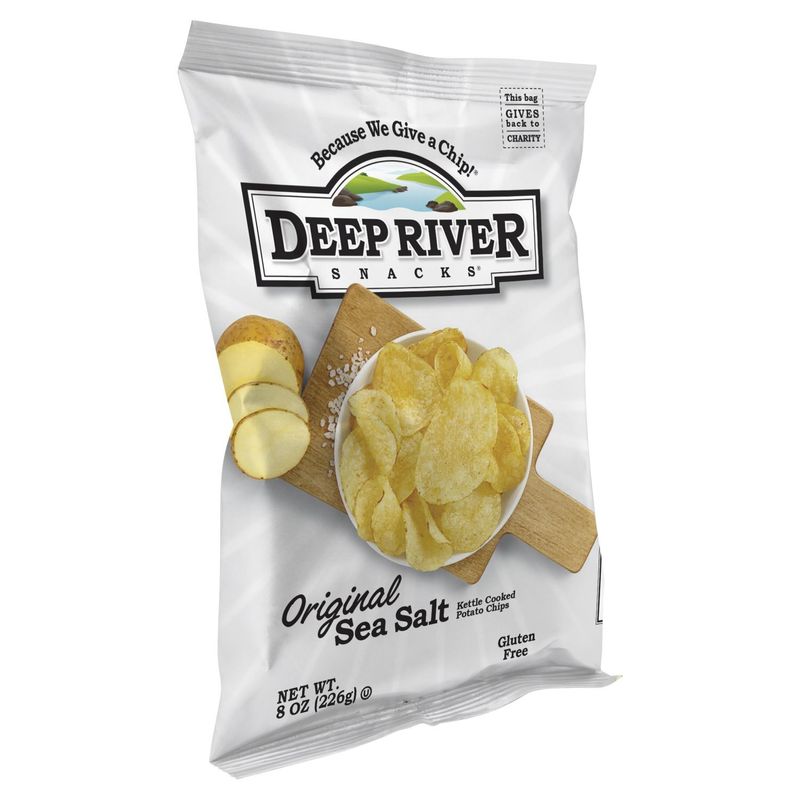 Deep River Snacks Original Sea Salt Kettle Cooked Potato Chips, 8 oz