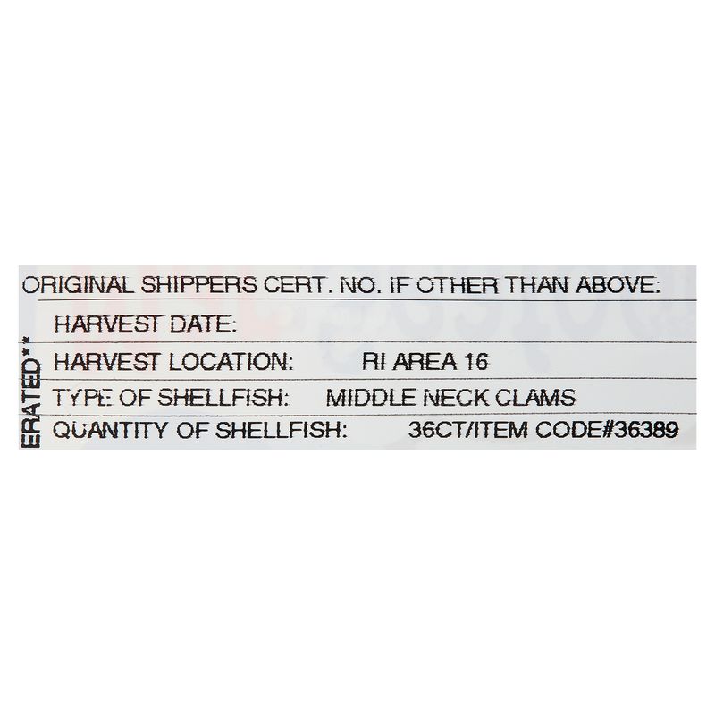 Mar Seafood Inc. Middle Neck Clams, 36 count