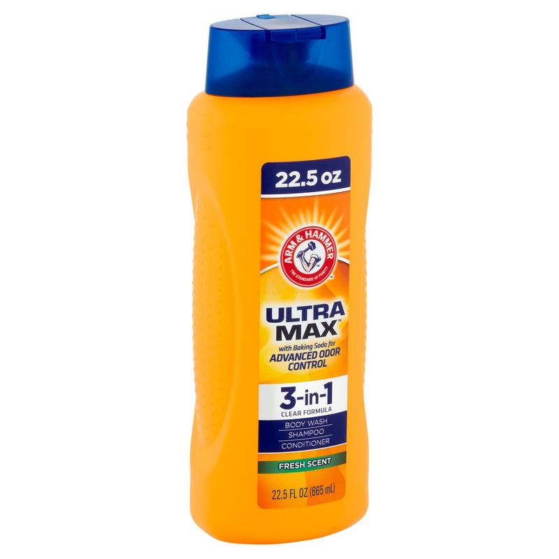 Arm &amp; Hammer Ultra Max Fresh Scent 3-in-1 Body Wash, Shampoo and Conditioner, 22.5 fl oz
