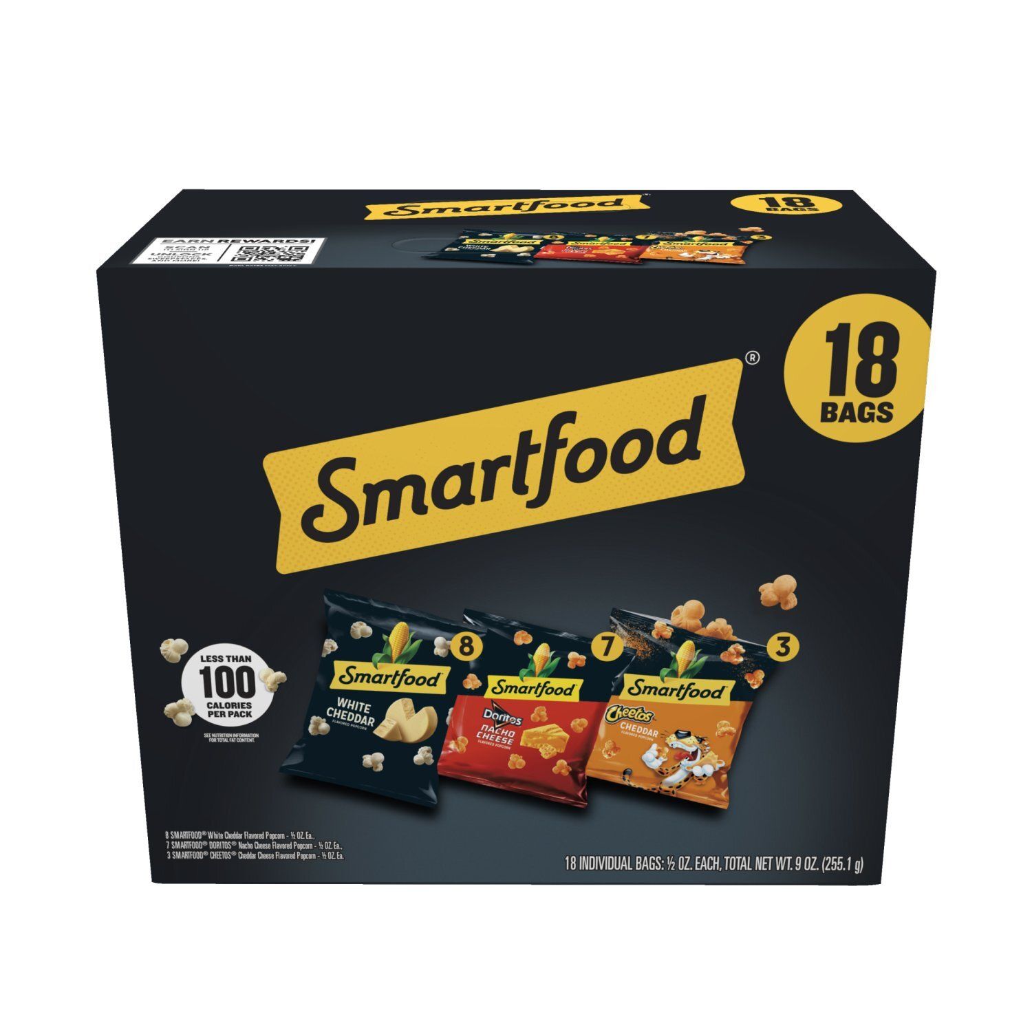 Smartfood Popcorn Variety Pack 9 Oz, 18 Count