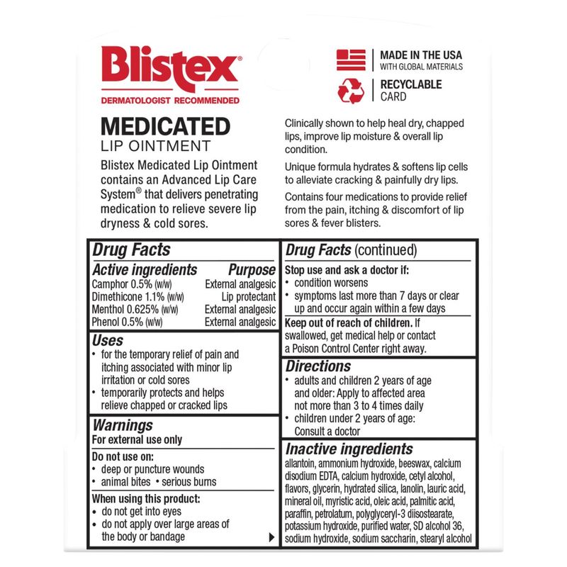 Blistex Medicated Lip Ointment, 0.21 oz