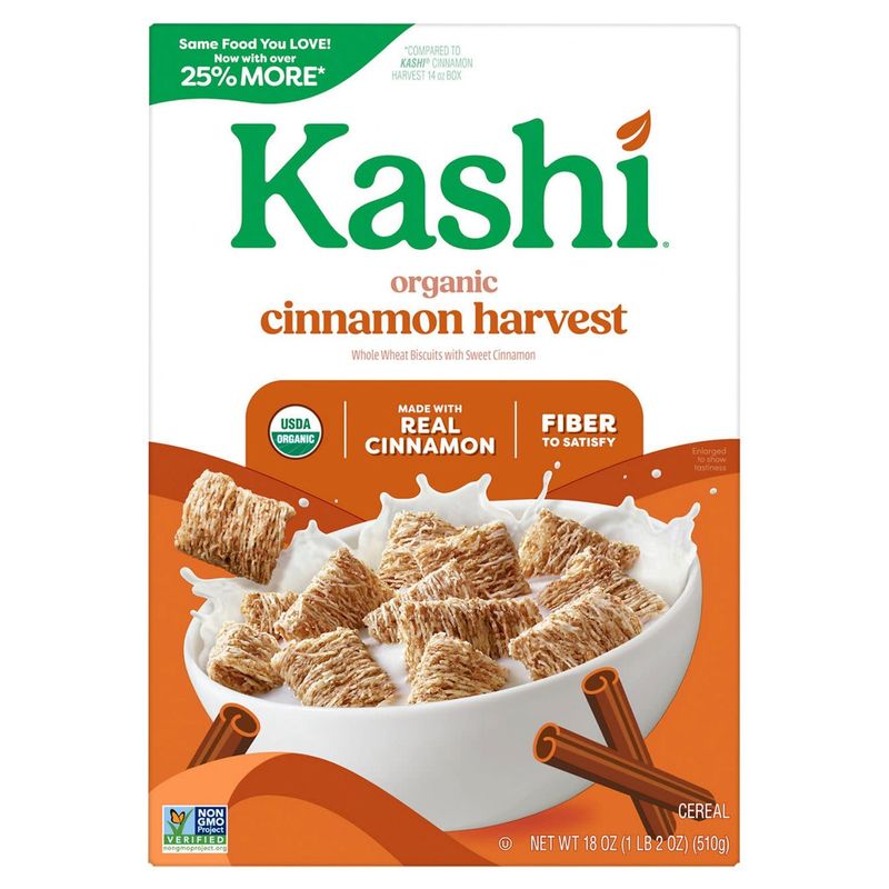 Kashi Organic Cinnamon Harvest Cereal, 18 oz