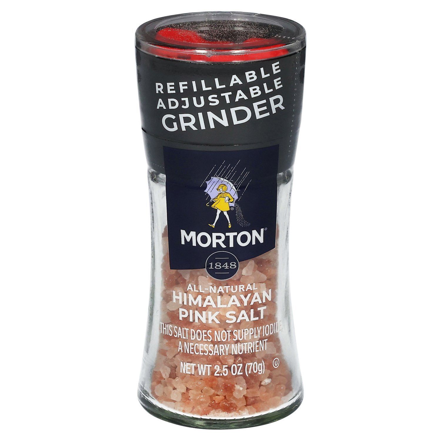 Morton Himalayan Pink Salt Grinder, 2.5 oz