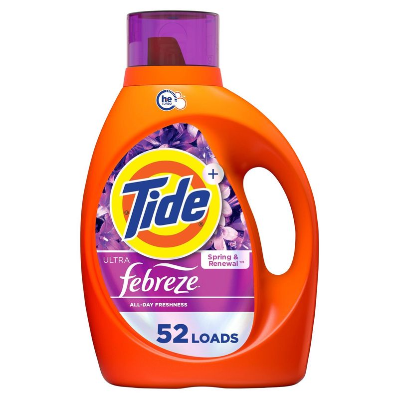 Tide+ Ultra Febreze Spring &amp; Renewal Laundry Detergent, 52 loads, 73 fl oz