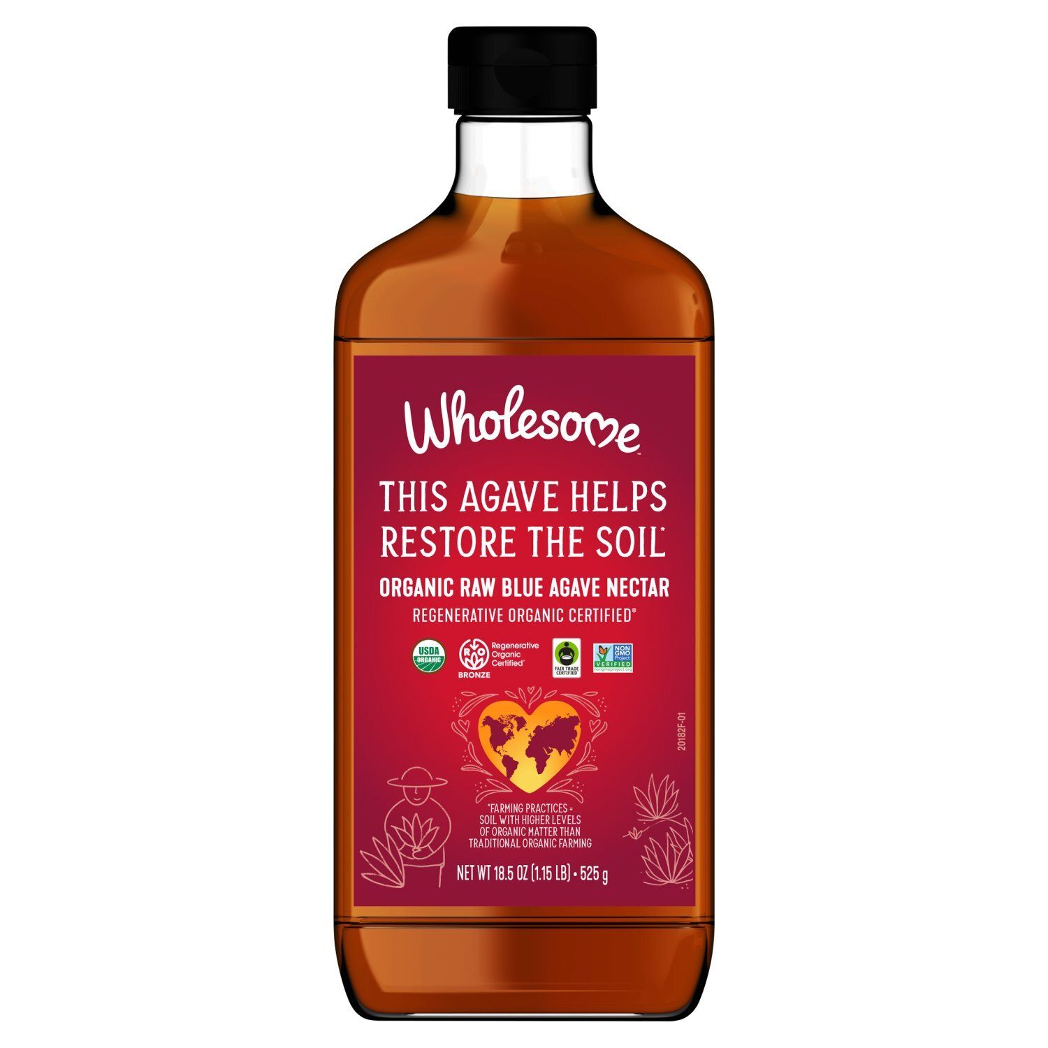 Wholesome Organic Raw Blue Agave Nectar, 18.5 oz