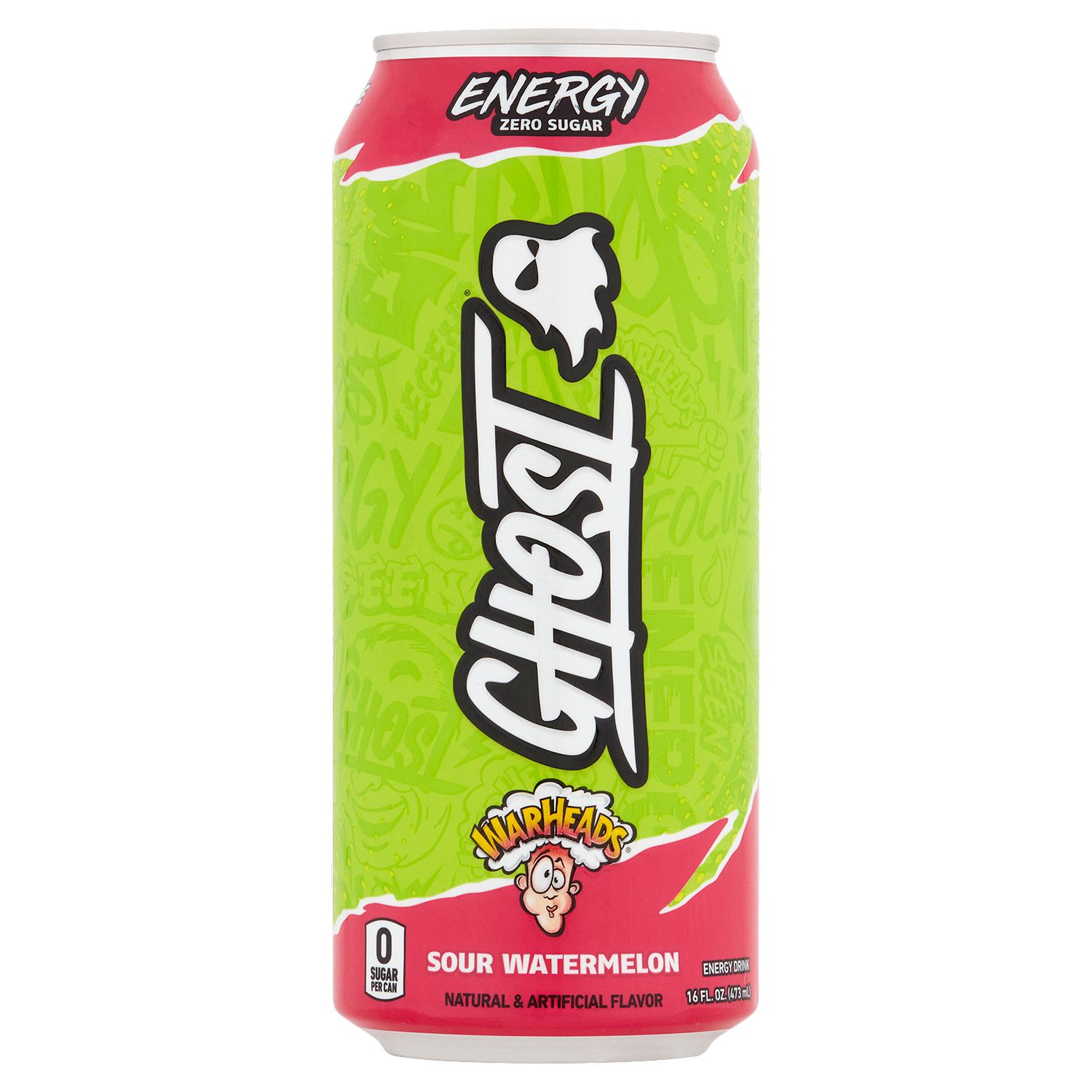 Ghost Warheads Sour Watermelon Energy Drink, 16 fl oz