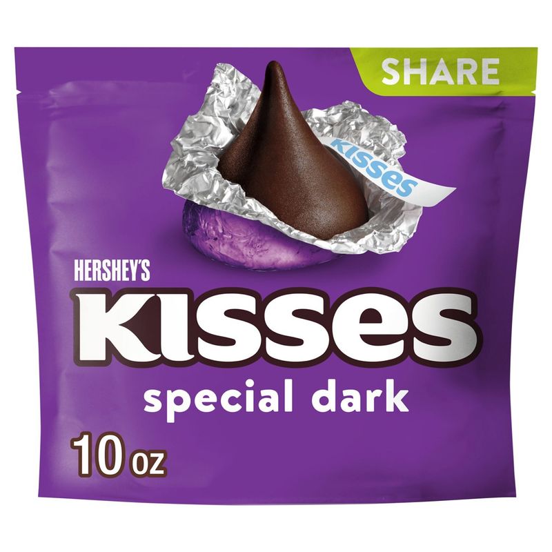 Hershey's Kisses Special Dark Mildly Sweet Chocolate Share Pack, 10 oz
