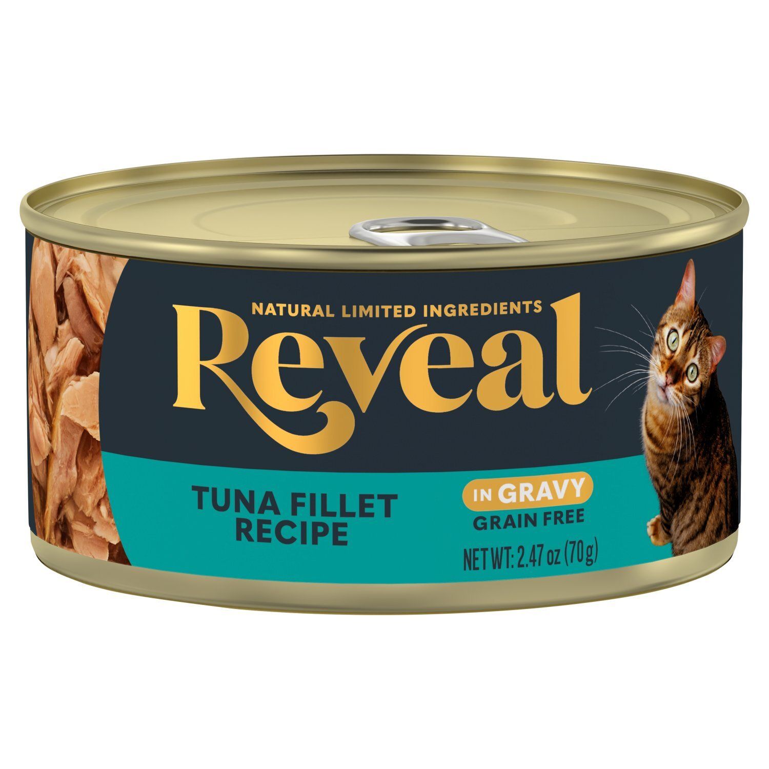 Reveal Grain Free Tuna Fillet Recipe in Gravy Cat Food Mixer, 2.47 oz