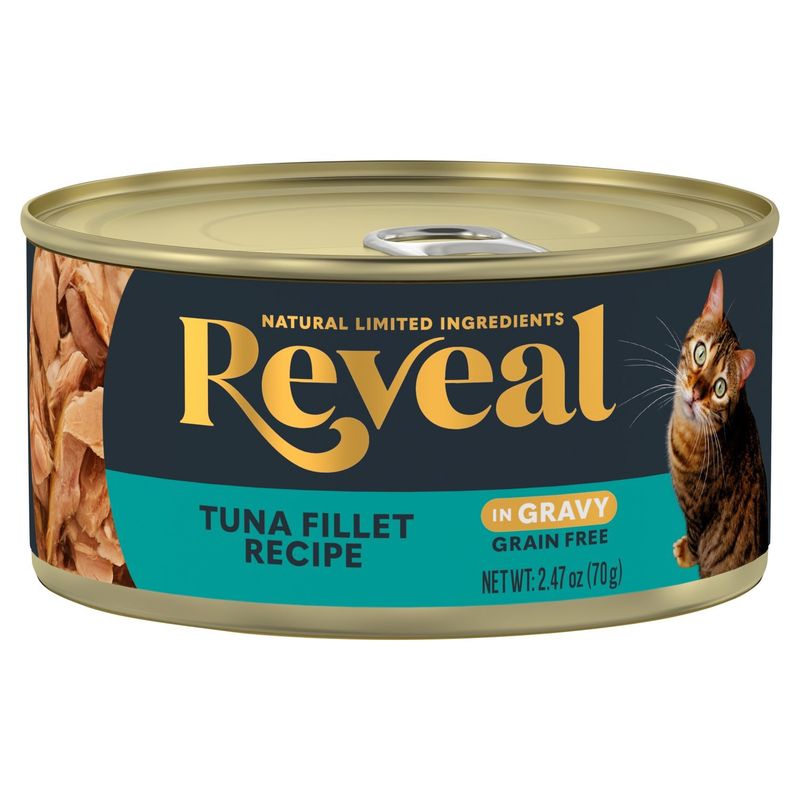 Reveal Grain Free Tuna Fillet Recipe in Gravy Cat Food Mixer, 2.47 oz