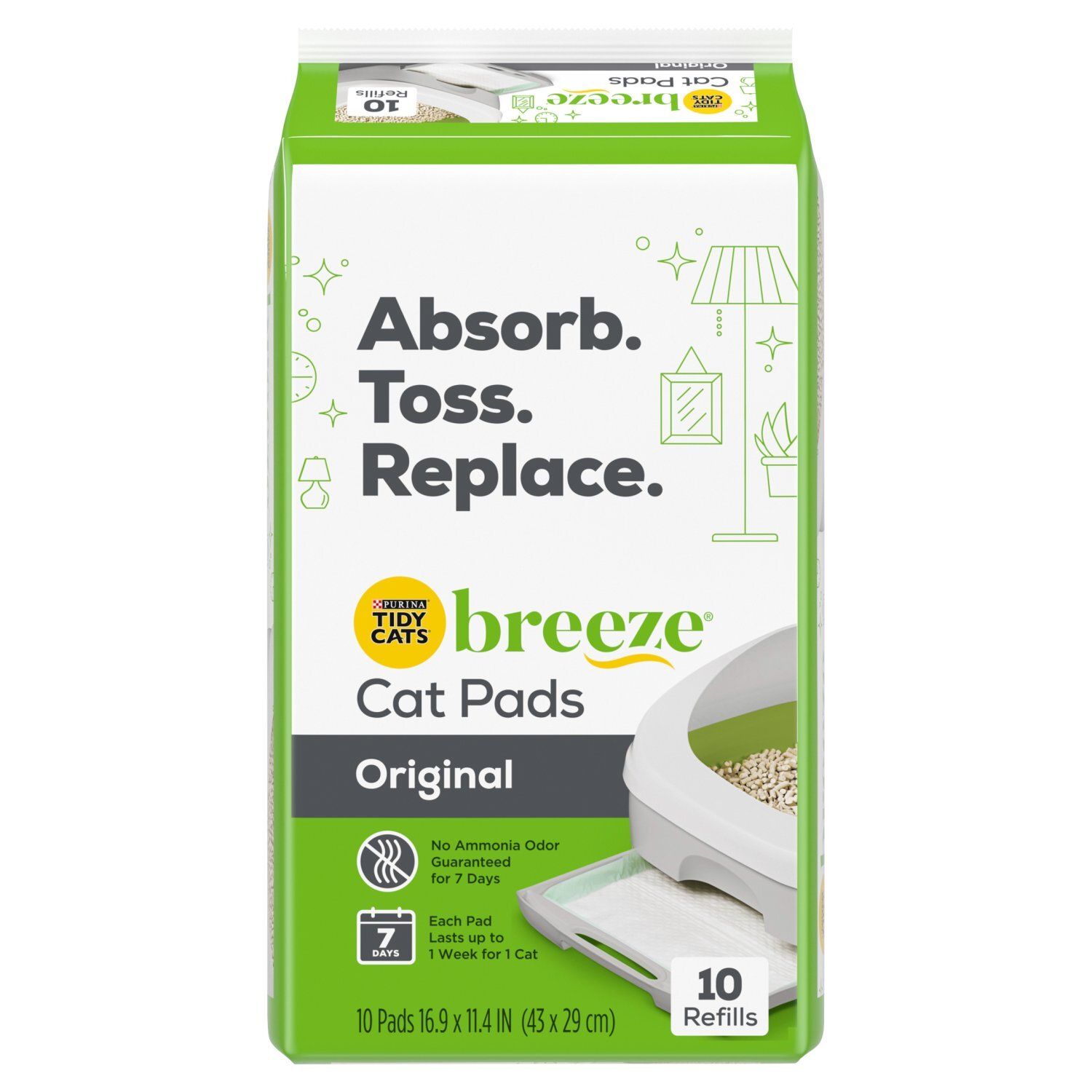 Purina Tidy Cats Breeze Original Cat Pads, 10 count