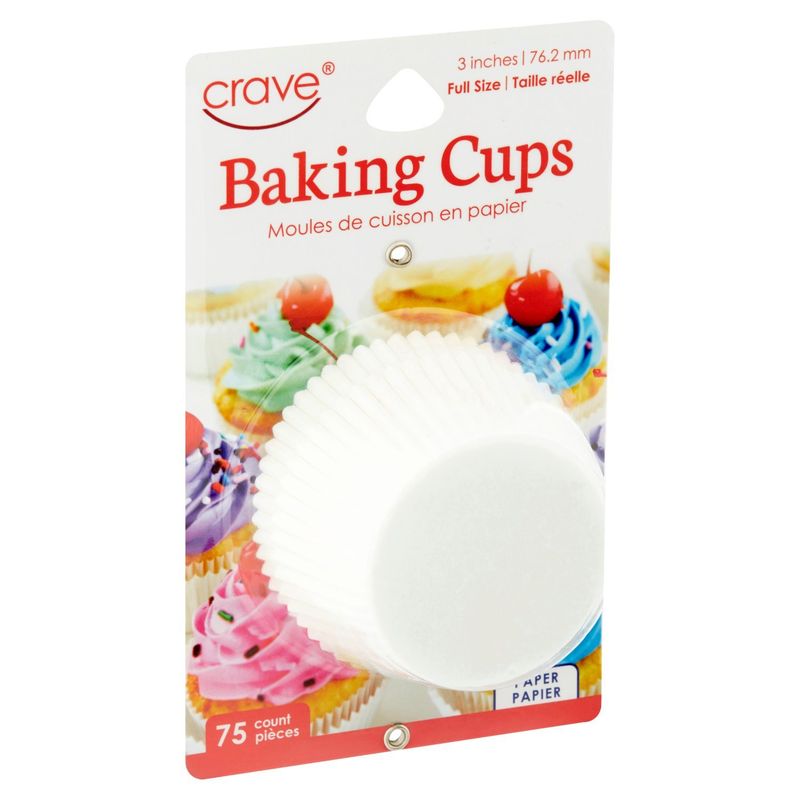 Crave 3 Inches Paper Baking Cups, 75 count