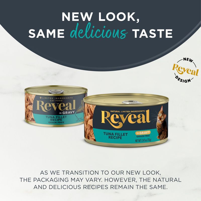 Reveal Grain Free Tuna Fillet Recipe in Gravy Cat Food Mixer, 2.47 oz