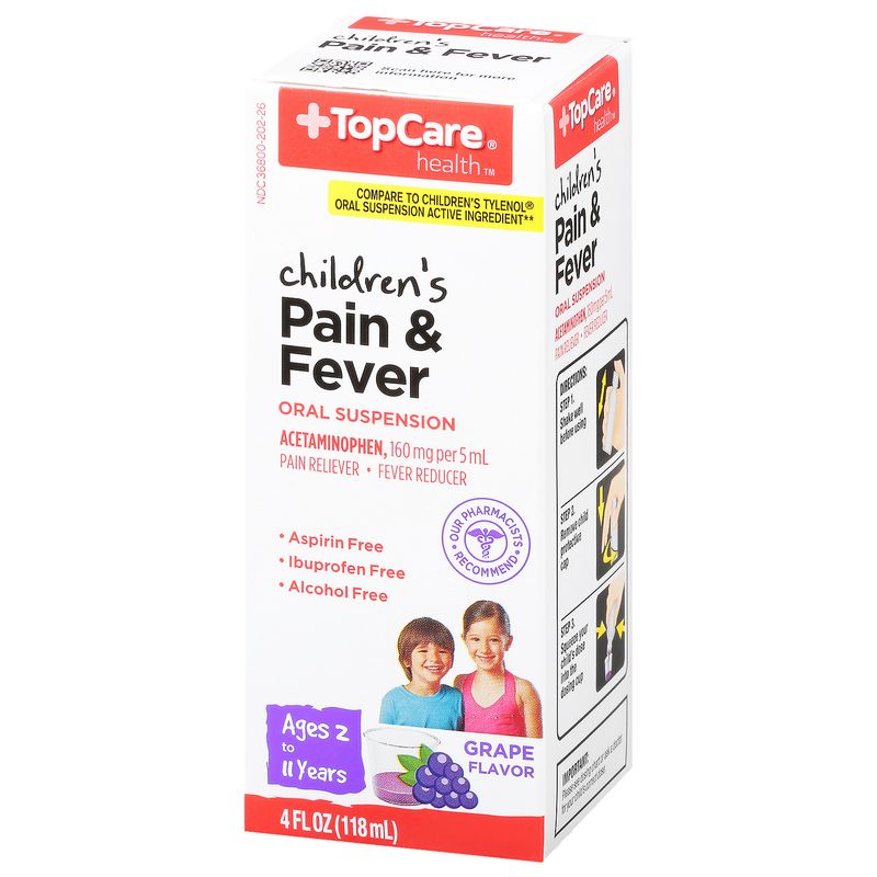 TopCare Acetaminophen Children's Pain Reliever - Grape Flavor, 4 fl oz